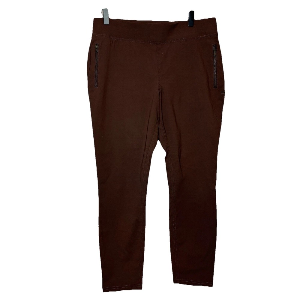 Toad & Co Pants Womens 12 Brown Rover Moto Crop Stretch Gorpcore Hiking Outdoors